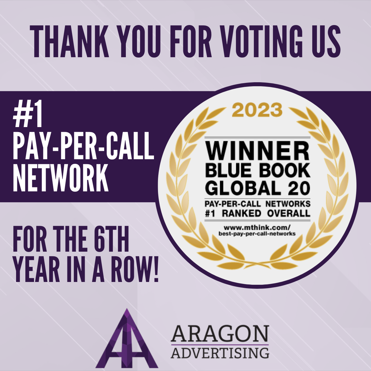 Aragon Advertising Named Best Pay-Per-Call Network in mThink's Mid-Year Survey